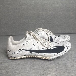 Nike Zoom Rival Sprint Track Shoes  Sz 7.5 Paint Splatter White/Black 907564-002
